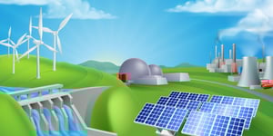 Energimiksen har endret seg fra å være dominert av tradisjonell vannkraft til å bestå av en rekke ulike teknologier.